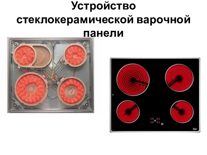 Устройство стеклокерамической варочной панели