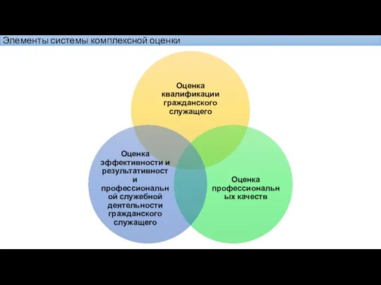 Элементы системы комплексной оценки