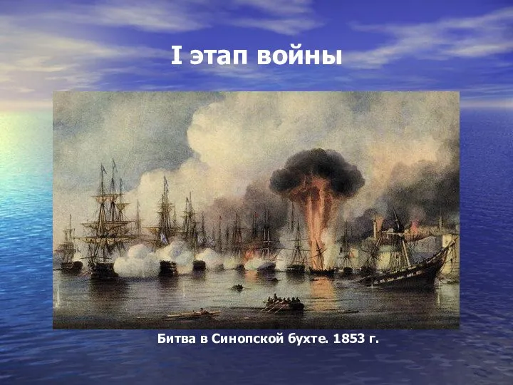 I этап войны Битва в Синопской бухте. 1853 г.