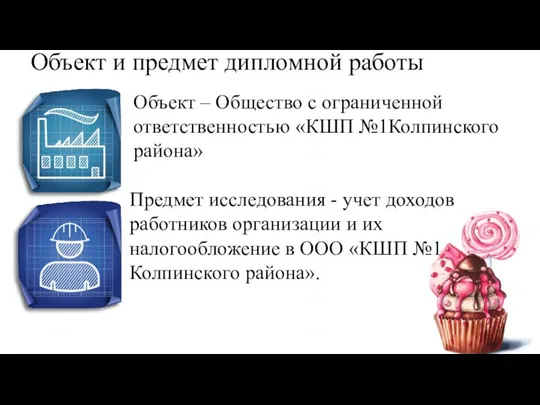 Объект и предмет дипломной работы Объект – Общество с ограниченной ответственностью «КШП