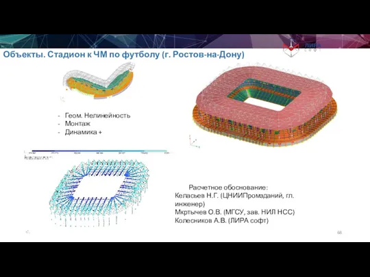 Объекты. Стадион к ЧМ по футболу (г. Ростов-на-Дону) Расчетное обоснование: Келасьев Н.Г.