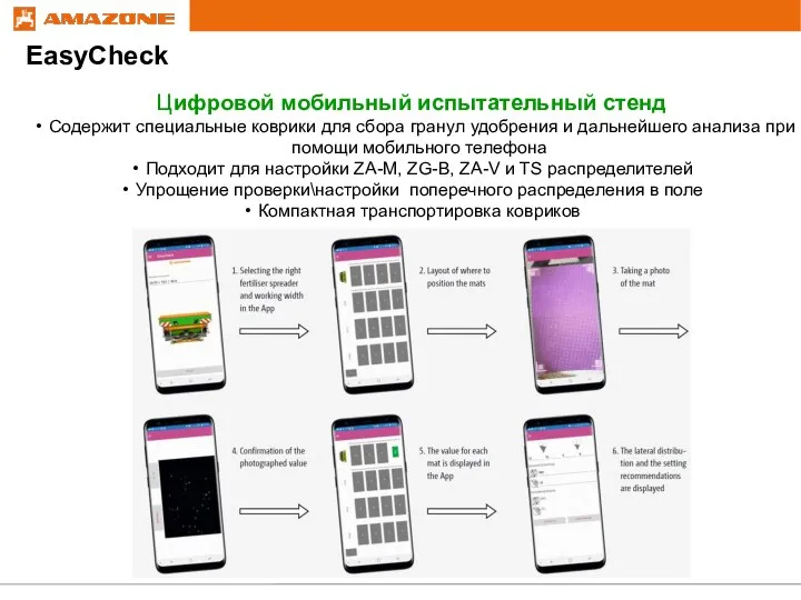 EasyCheck Цифровой мобильный испытательный стенд Содержит специальные коврики для сбора гранул удобрения