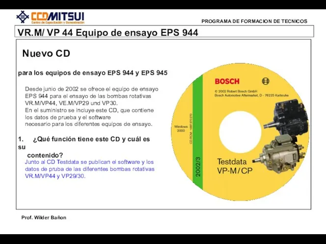 VR.M/ VP 44 Equipo de ensayo EPS 944 Nuevo CD para los