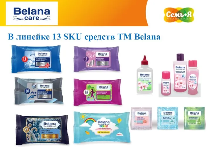 В линейке 13 SKU средств ТМ Belana