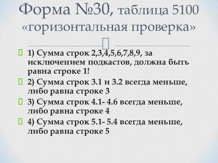 1) Сумма строк 2,3,4,5,6,7,8,9, за исключением подкастов, должна быть равна строке 1!