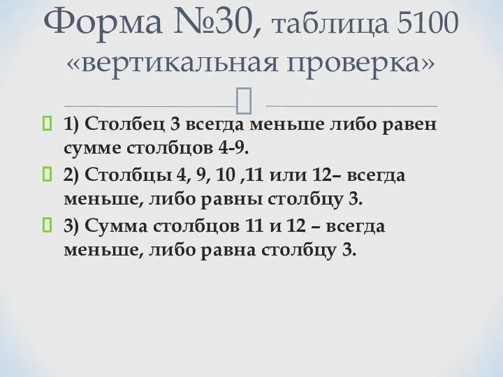 1) Столбец 3 всегда меньше либо равен сумме столбцов 4-9. 2) Столбцы