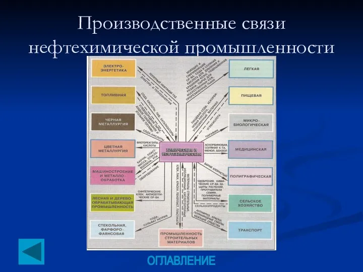 Производственные связи нефтехимической промышленности ОГЛАВЛЕНИЕ