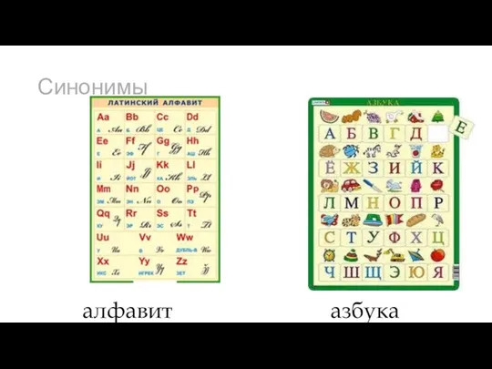 Синонимы алфавит азбука