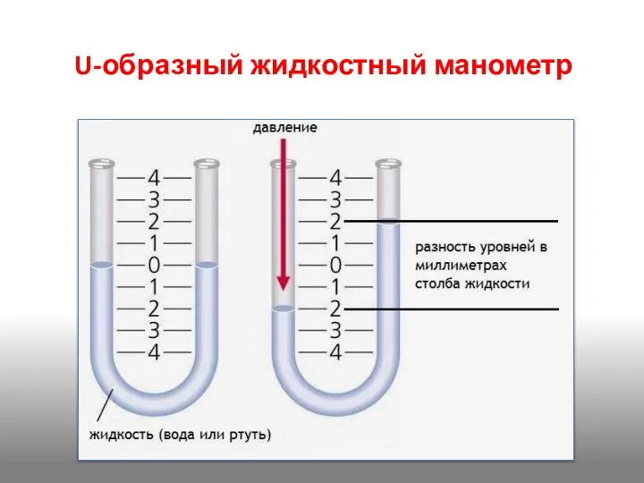 U-образный жидкостный манометр