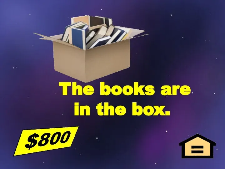 The books are in the box.