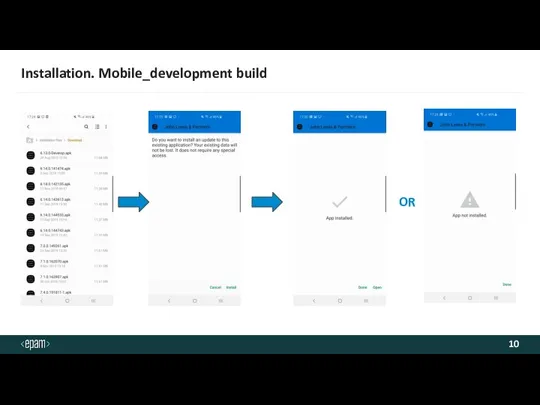 Installation. Mobile_development build OR