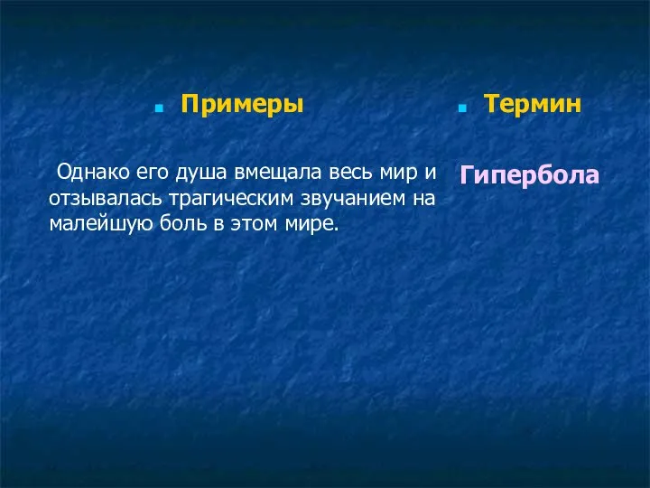 Примеры Однако его душа вмещала весь мир и отзывалась трагическим звучанием на