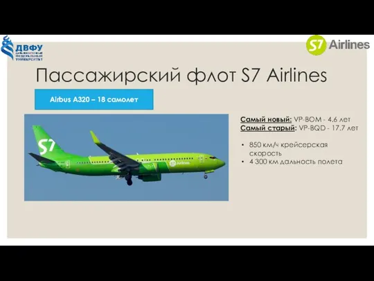 Пассажирский флот S7 Airlines Airbus A320 – 18 самолет Самый новый: VP-BOM