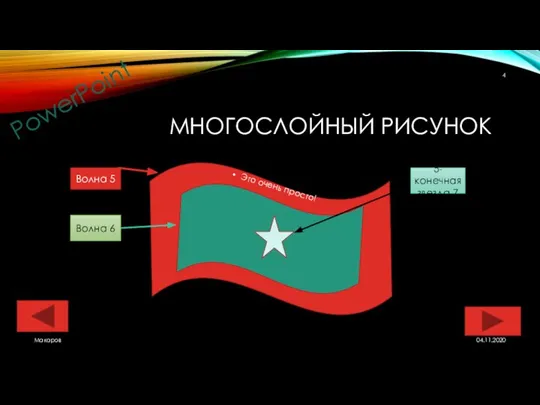 МНОГОСЛОЙНЫЙ РИСУНОК Волна 5 Волна 6 5-конечная звезда 7 Это очень просто! 04.11.2020 Макаров