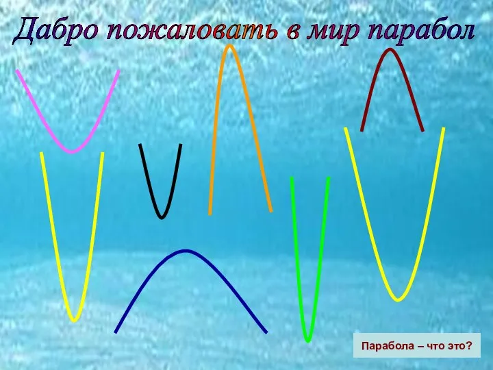Дабро пожаловать в мир парабол Парабола – что это?