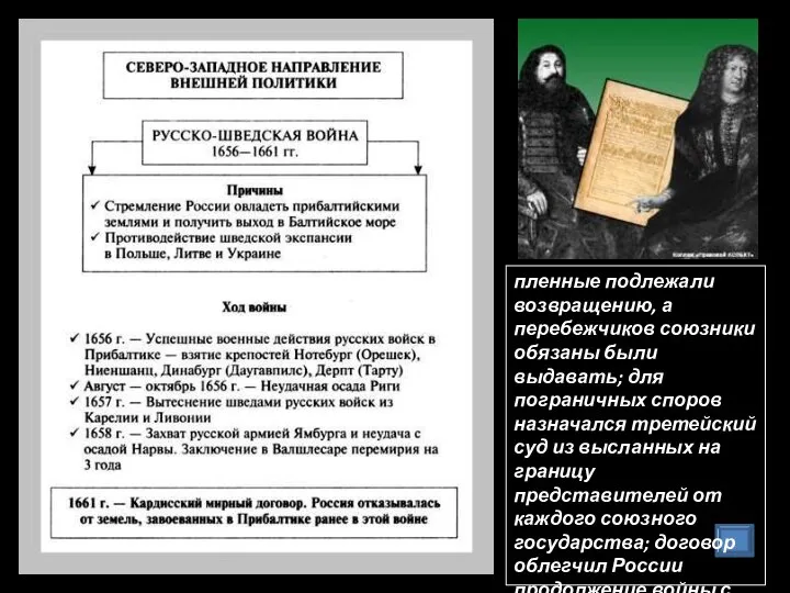 пленные подлежали возвращению, а перебежчиков союзники обязаны были выдавать; для пограничных споров