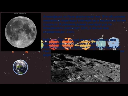 Атмосферы на Луне фактически нет. Это объясняет внезапные перепады температур в несколько