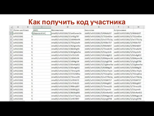 Как получить код участника