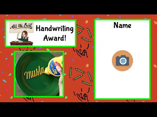 Handwriting Award! Name