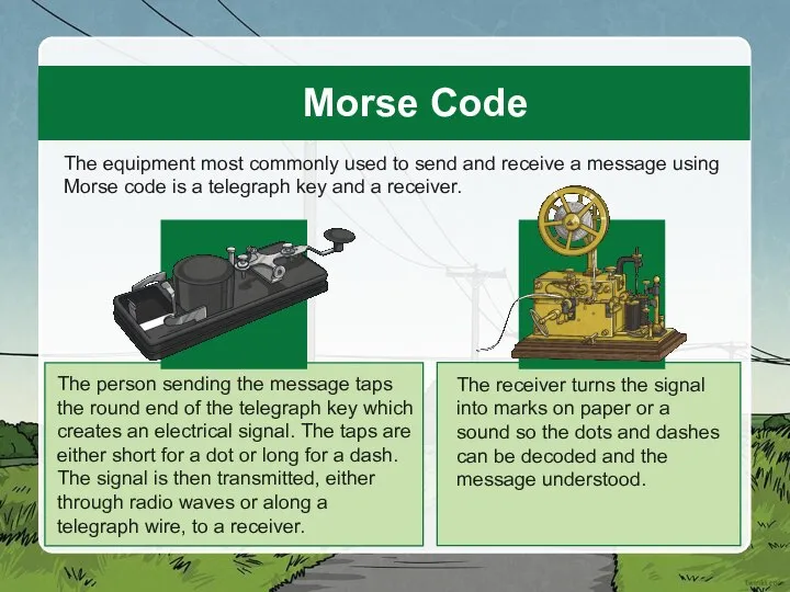 Morse Code The equipment most commonly used to send and receive a