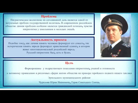 Актуальность проекта Подобно тому, как личная память человека формирует его совесть, так