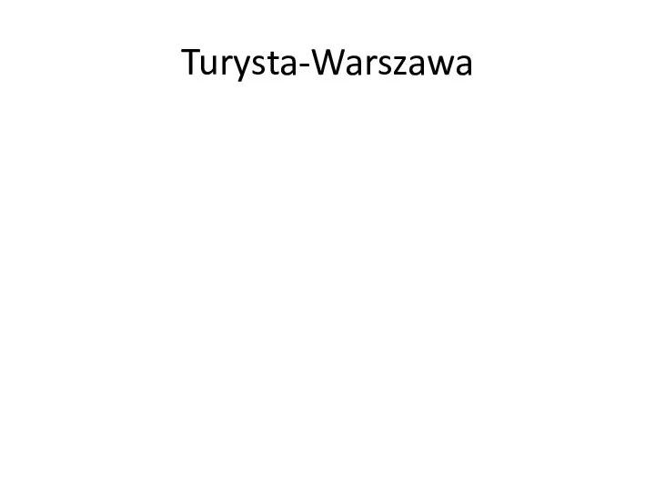 Turysta-Warszawa