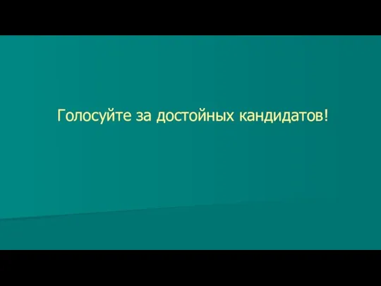 Голосуйте за достойных кандидатов!