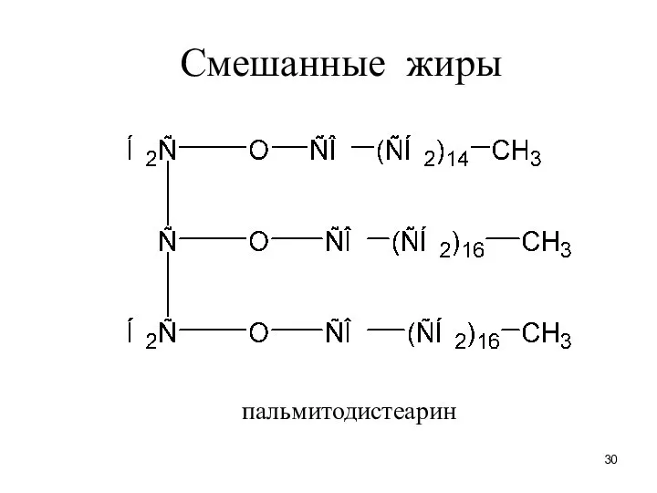 Смешанные жиры пальмитодистеарин