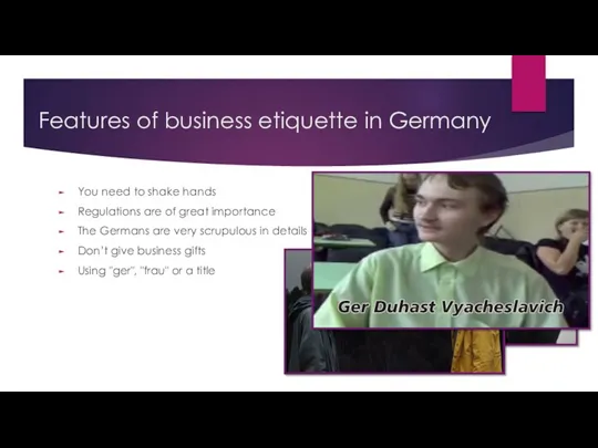 Features of business etiquette in Germany You need to shake hands Regulations