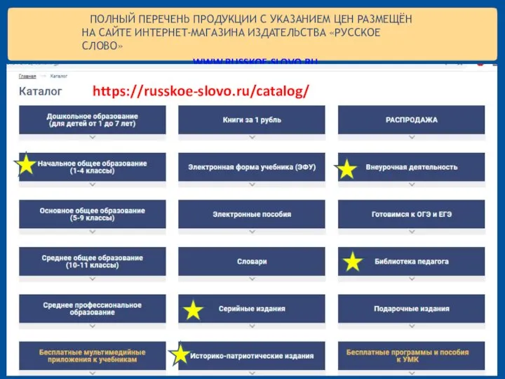 ПOЛHЫЙ ПEPEЧEHb ПPOДУKЦИИ C УKA3AHИEM ЦEH PA3MEЩËH HA CAЙTE ИHTEPHET-MAГA3ИHA И3ДATEЛbCTBA «PУCCKOE