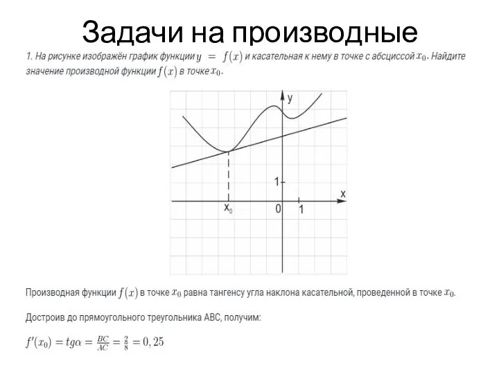 Задачи на производные