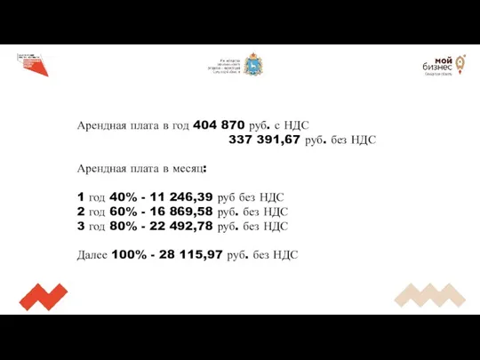 Арендная плата в год 404 870 руб. с НДС 337 391,67 руб.