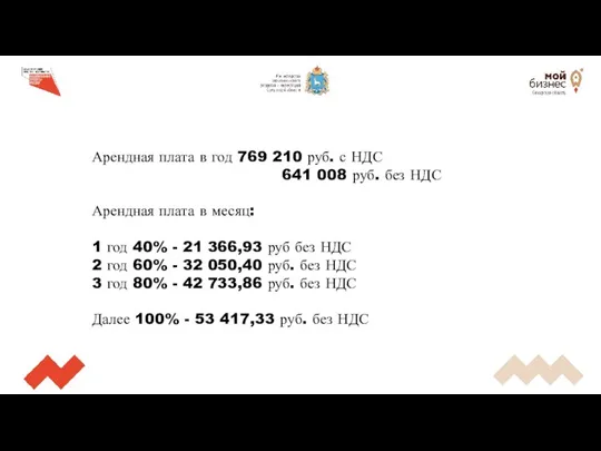 Арендная плата в год 769 210 руб. с НДС 641 008 руб.