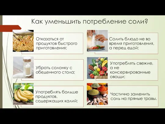 Как уменьшить потребление соли?