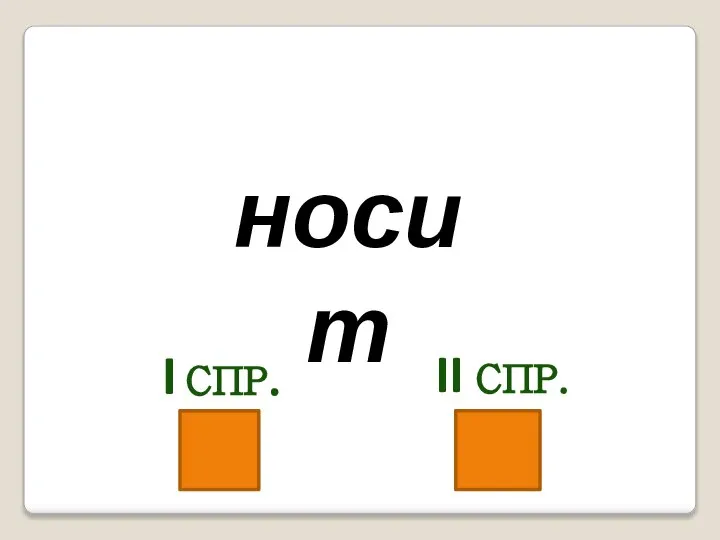 носит I СПР. II СПР.