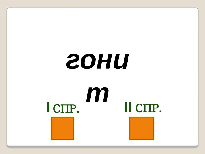 гонит I СПР. II СПР.