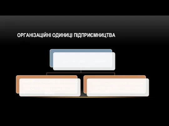 ОРГАНІЗАЦІЙНІ ОДИНИЦІ ПІДПРИЄМНИЦТВА