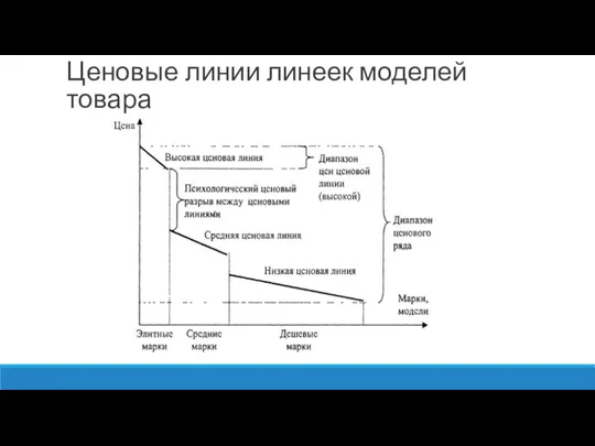 Ценовые линии линеек моделей товара