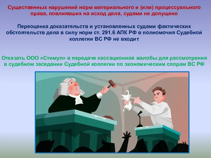 Существенных нарушений норм материального и (или) процессуального права, повлиявших на исход дела,