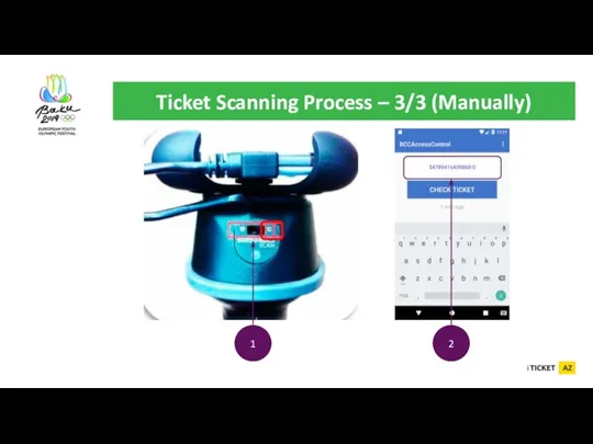 Ticket Scanning Process – 3/3 (Manually) 2 1