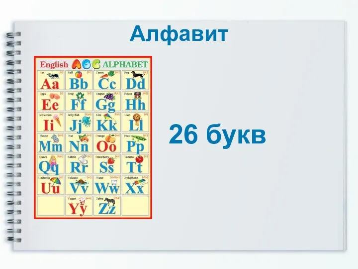 Алфавит 26 букв