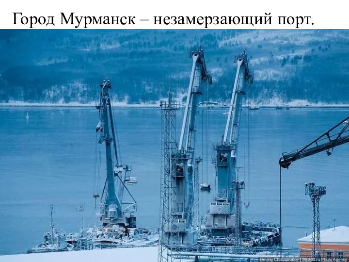 Город Мурманск – незамерзающий порт.