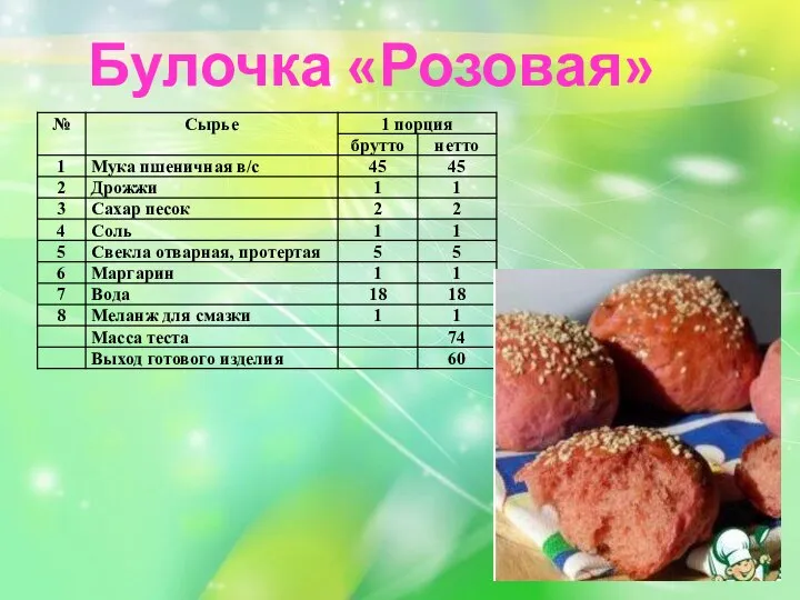 Булочка «Розовая»