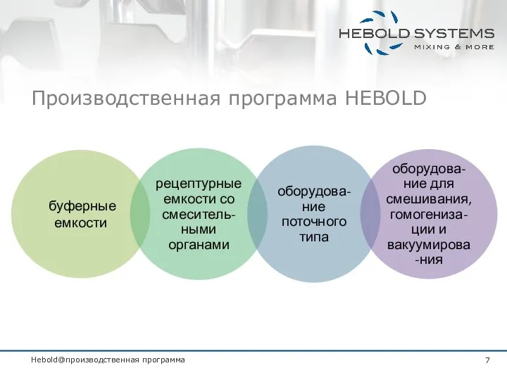 Hebold@производственная программа Производственная программа HEBOLD