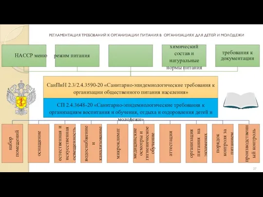 РЕГЛАМЕНТАЦИЯ ТРЕБОВАНИЙ К ОРГАНИЗАЦИИ ПИТАНИЯ В ОРГАНИЗАЦИЯХ ДЛЯ ДЕТЕЙ И МОЛОДЕЖИ НACCP