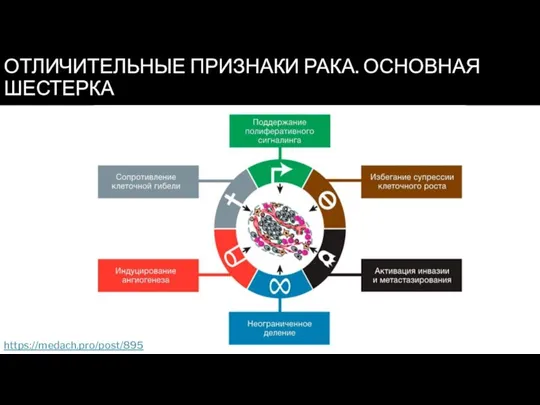 ОТЛИЧИТЕЛЬНЫЕ ПРИЗНАКИ РАКА. ОСНОВНАЯ ШЕСТЕРКА https://medach.pro/post/895