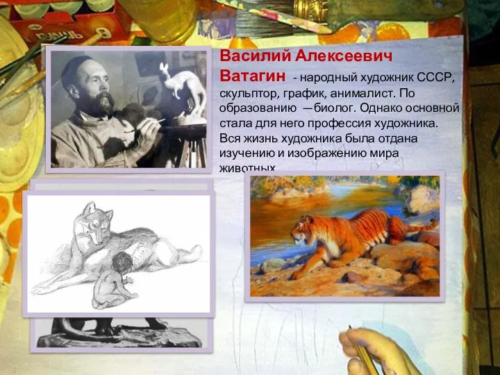 Василий Алексеевич Ватагин - народный художник СССР, скульптор, график, анималист. По образованию