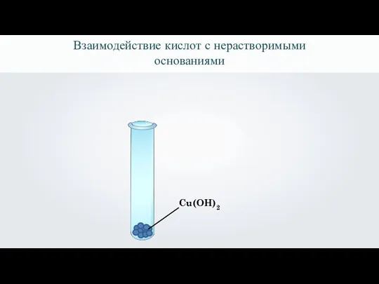 Взаимодействие кислот с нерастворимыми основаниями Cu(OH)2