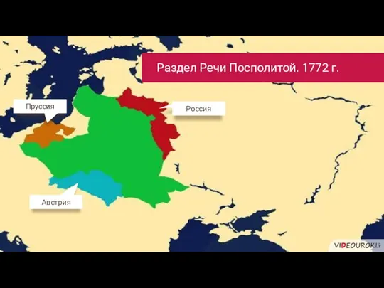 Раздел Речи Посполитой. 1772 г. Пруссия Австрия Россия