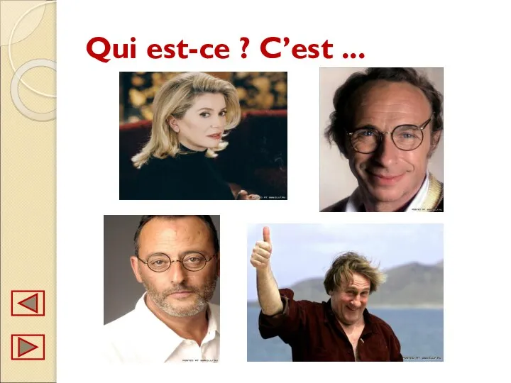 Qui est-ce ? C’est ...